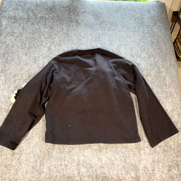 Zara Trafaluc Black White 3D Knit Sweatshirt Size Large MPN 2712281 - Picture 3 of 9